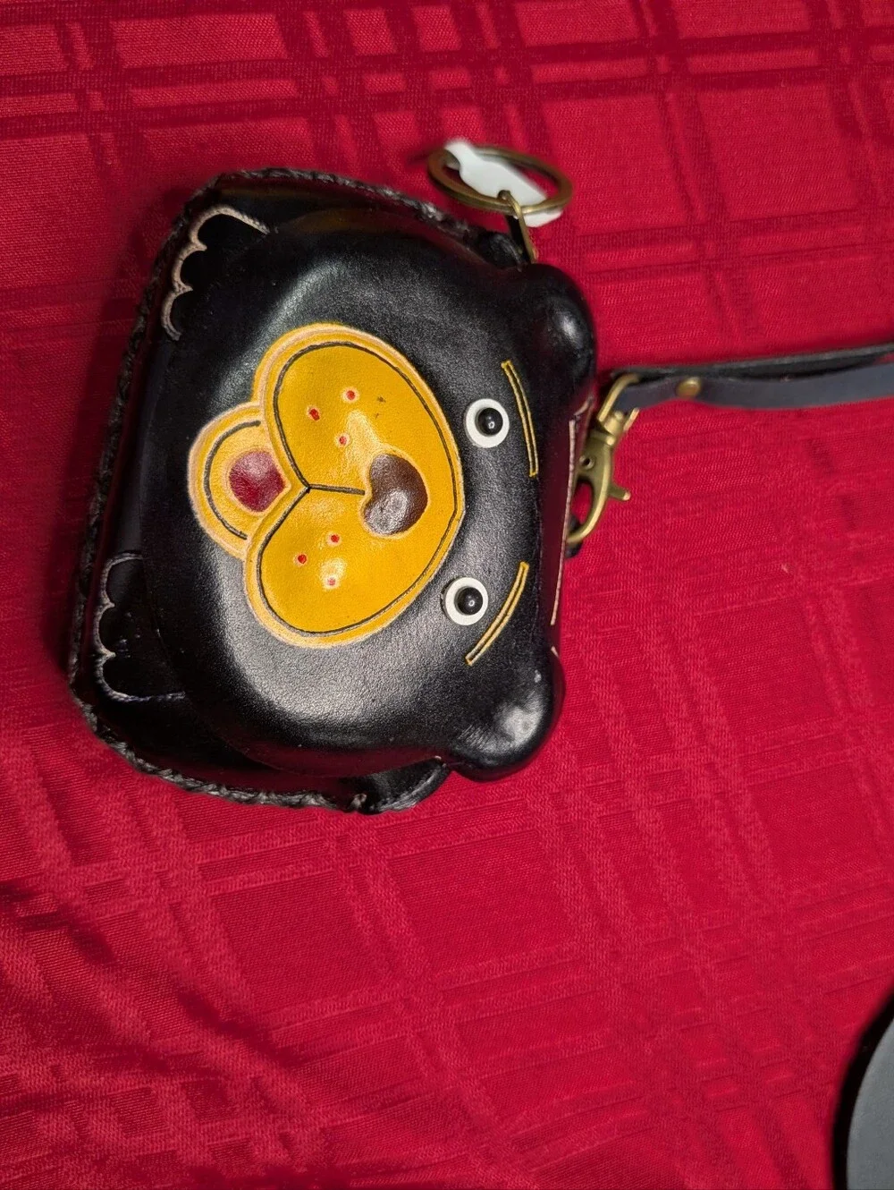 Leather Hand Wrist Bear Small Bag